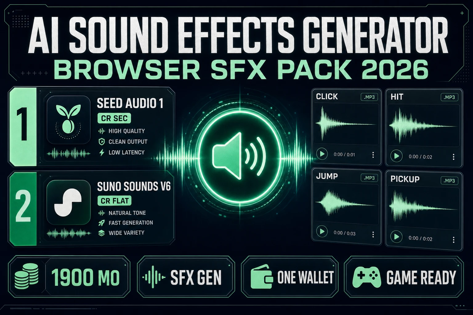 AI Sound Effects Generator (Browser SFX Pack 2026)