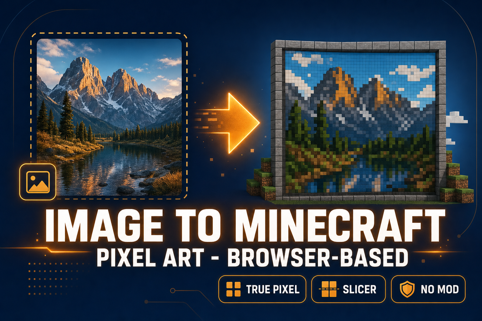 Image to Minecraft Pixel Art (Browser-Based, No Mods)