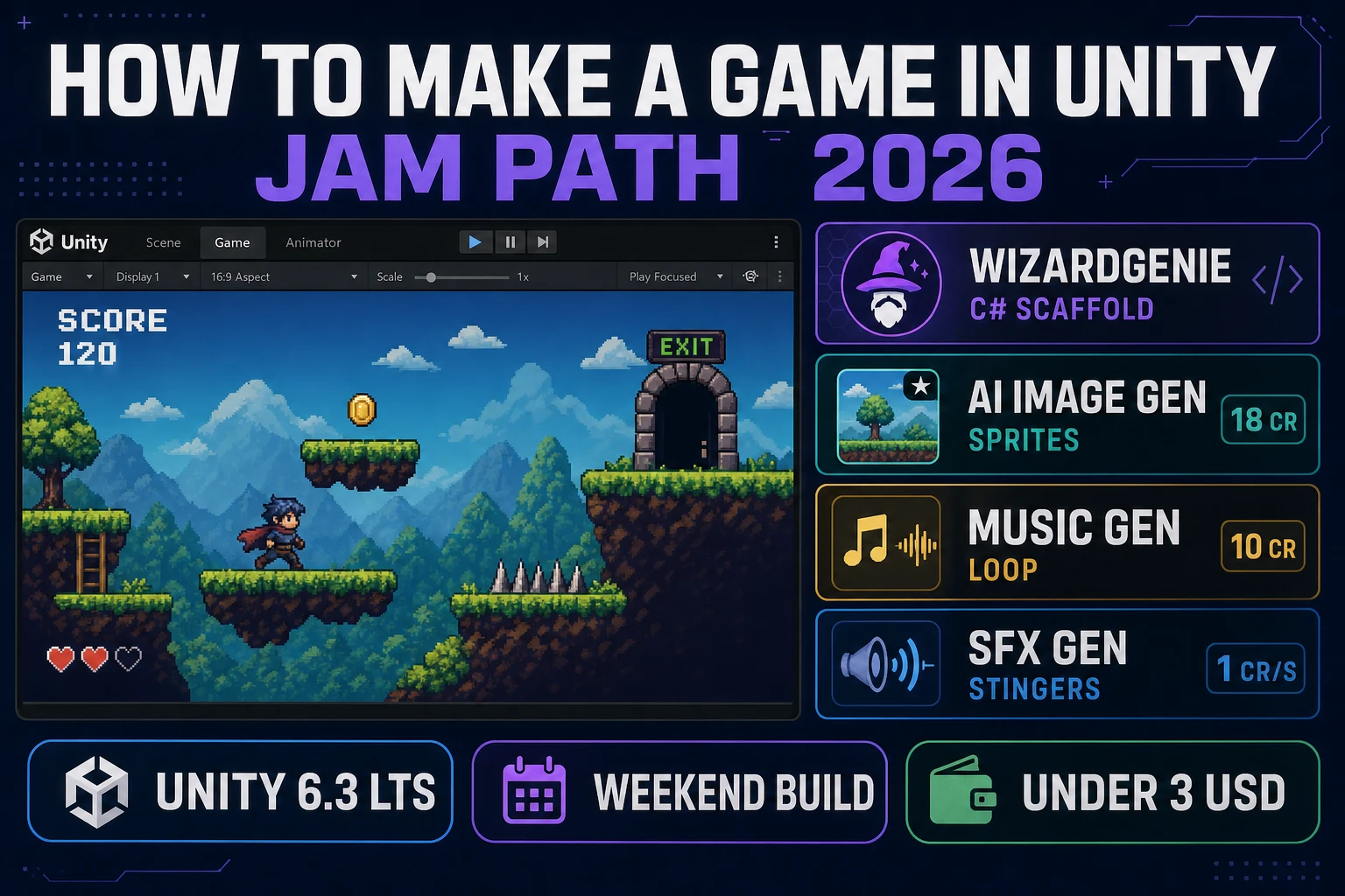 Unity How to Make a Game in Unity (Jam Path 2026)