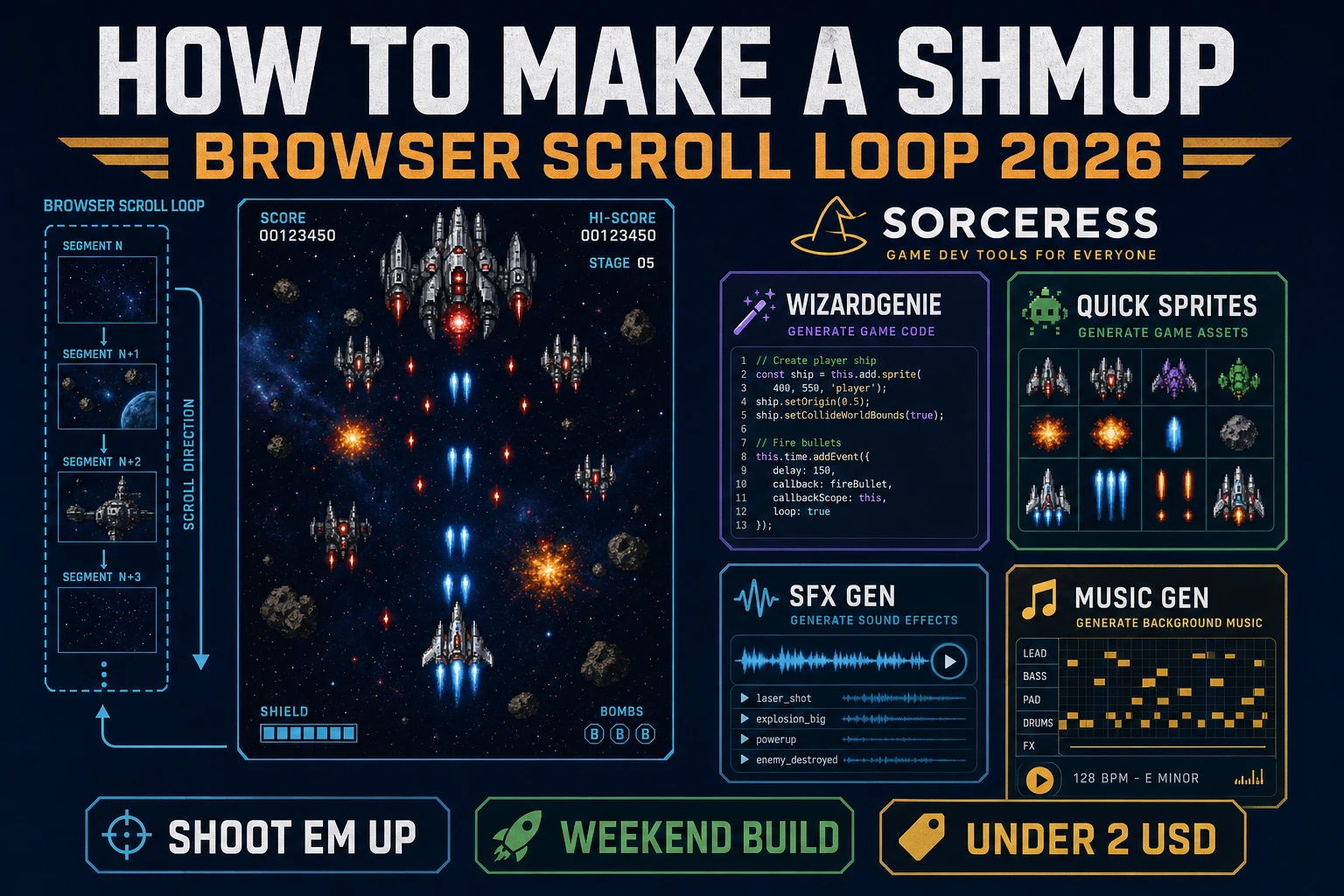 Vector How to Make a Shmup (Browser Scroll Loop 2026)