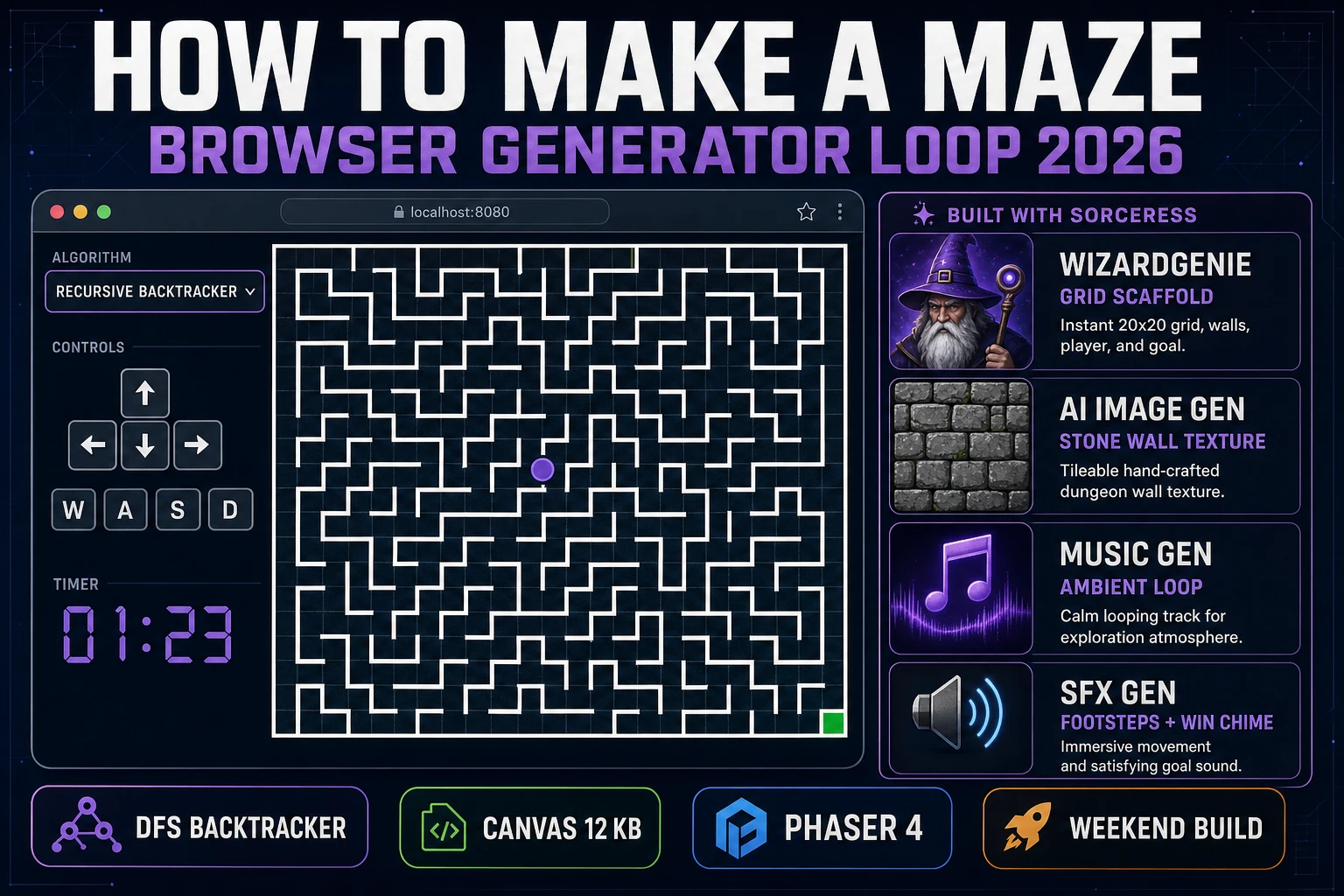 Weave How to Make a Maze (Browser Generator Loop 2026)