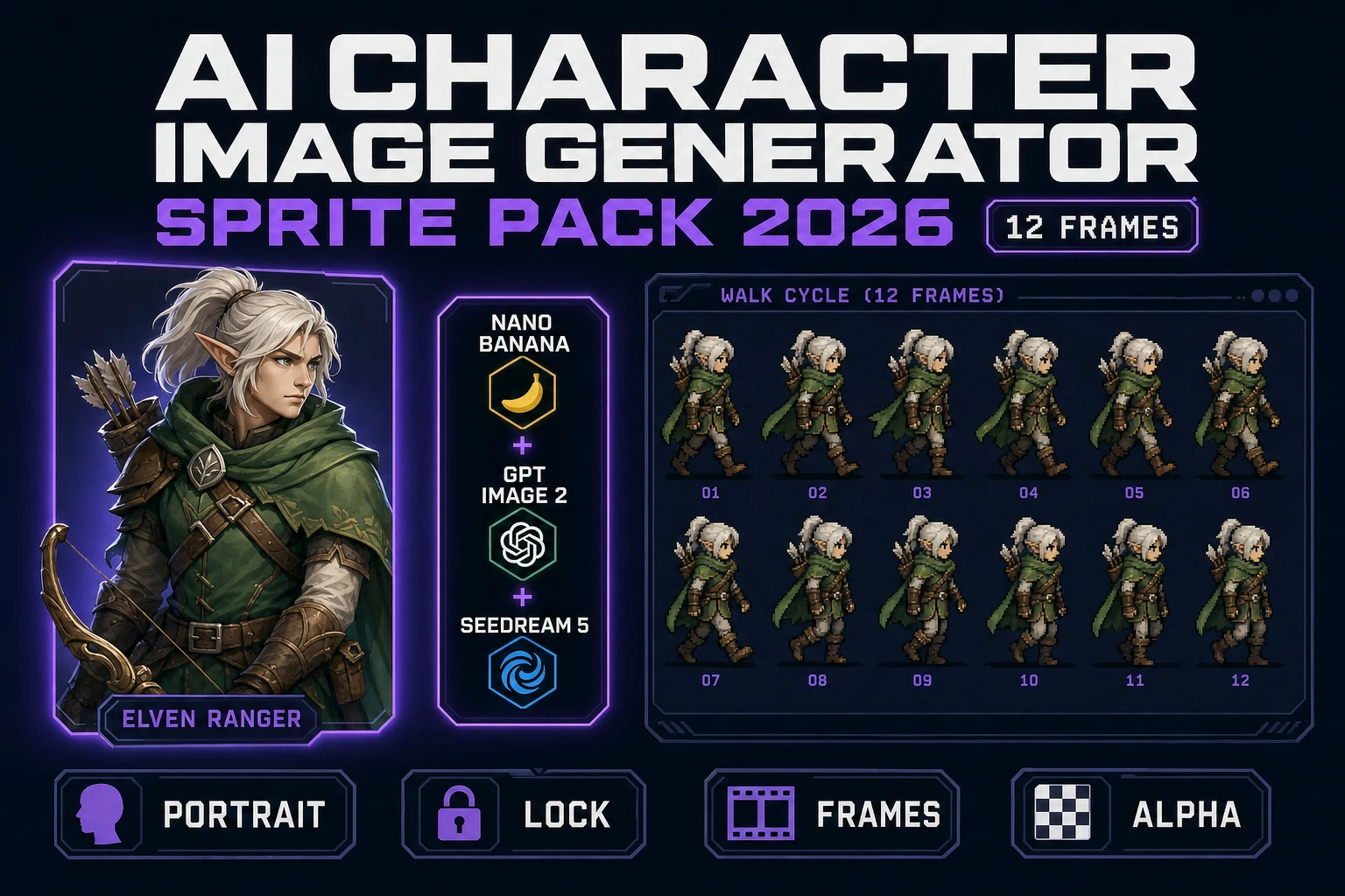 Wire AI Character Image Generator (Sprite Pack 2026)