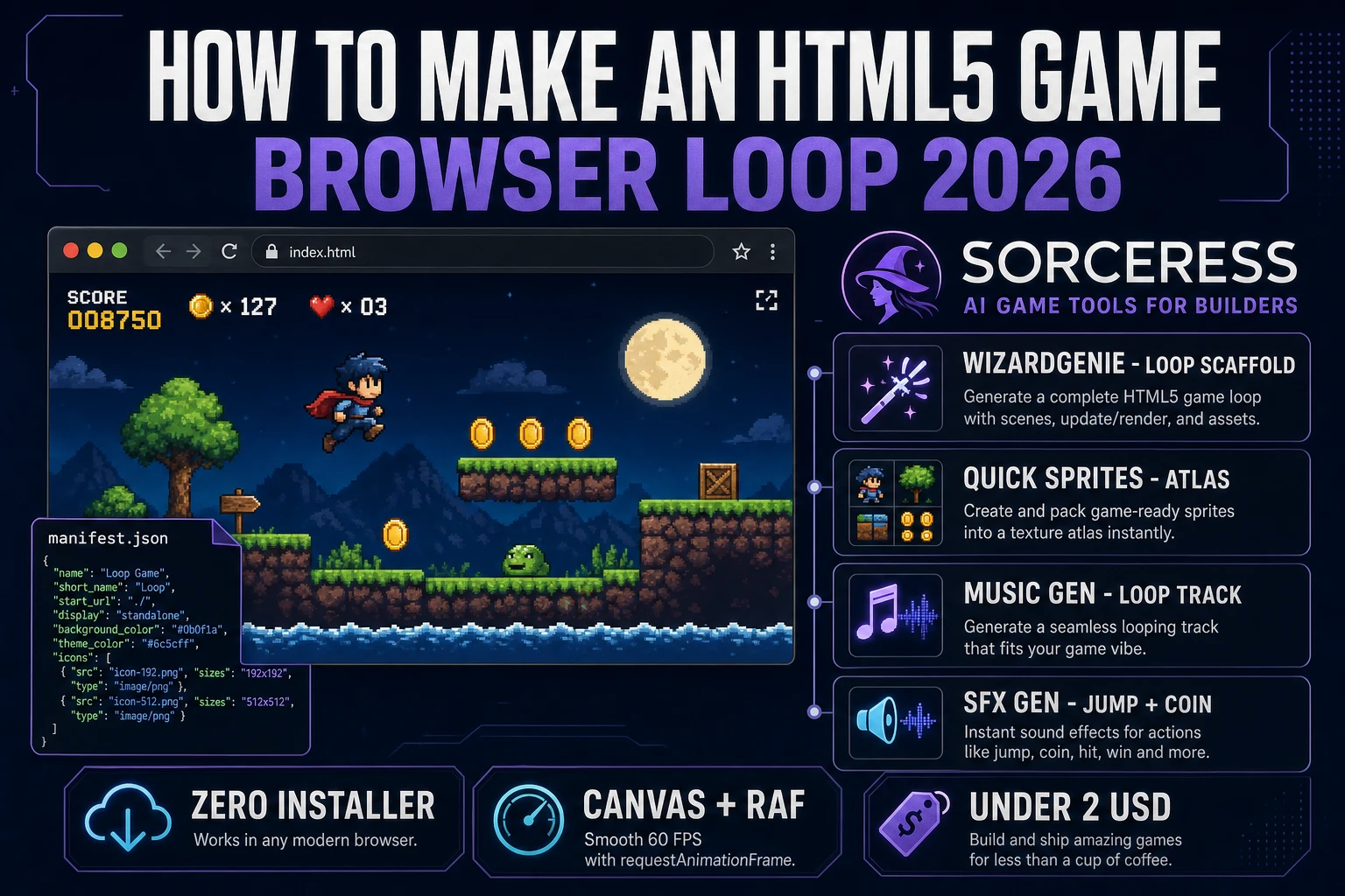 Wrap How to Make an HTML5 Game (Browser Loop 2026)